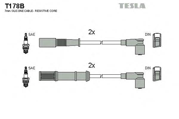 T178B Tesla juego de cables de encendido