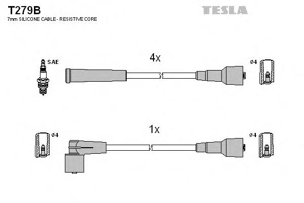 T279B Tesla cables de bujías