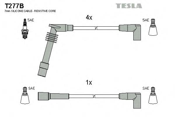 Juego de cables de encendido T277B Tesla