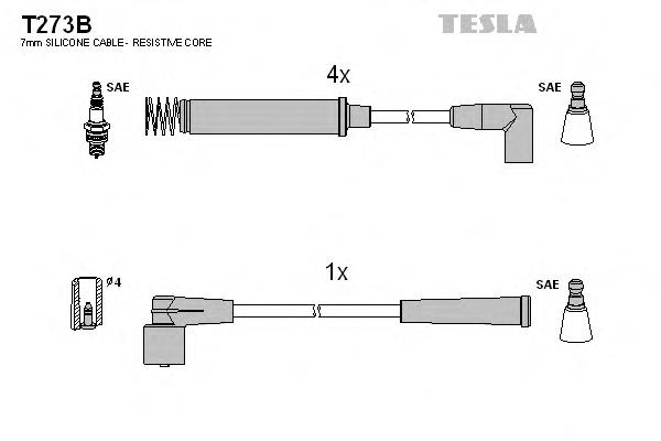 T273B Tesla juego de cables de encendido