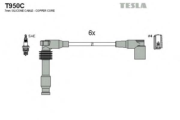 T950C Tesla juego de cables de encendido