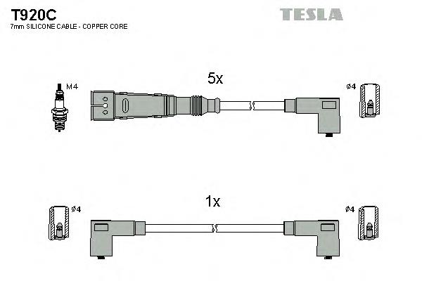 T920C Tesla juego de cables de encendido