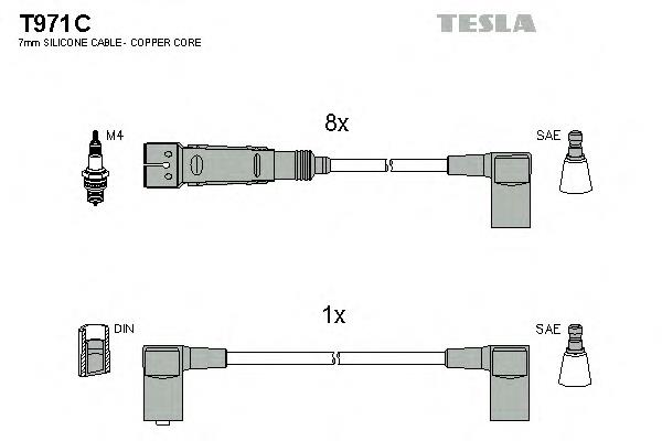 T971C Tesla juego de cables de encendido