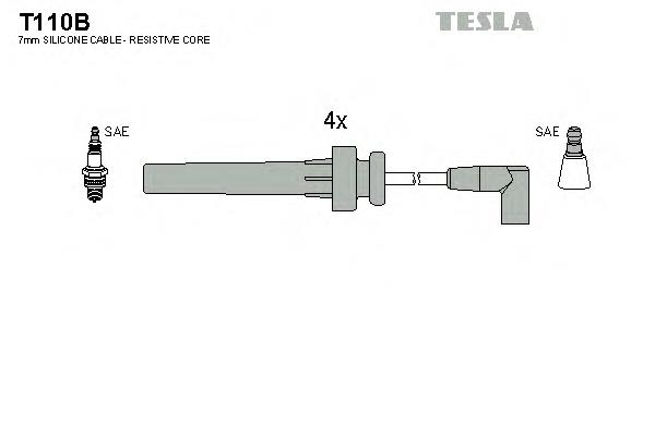 Juego de cables de encendido T110B Tesla