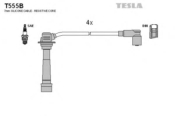 T555B Tesla juego de cables de encendido