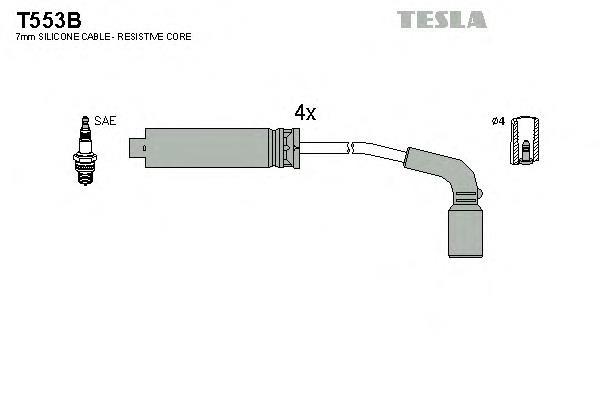 T553B Tesla juego de cables de encendido