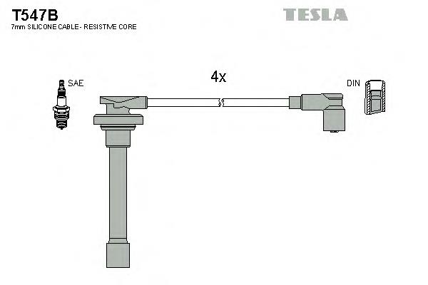 t547b Tesla juego de cables de encendido