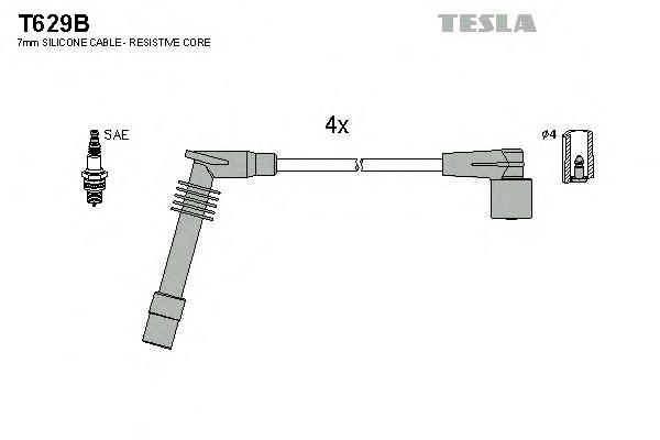 Juego de cables de encendido T629B Tesla