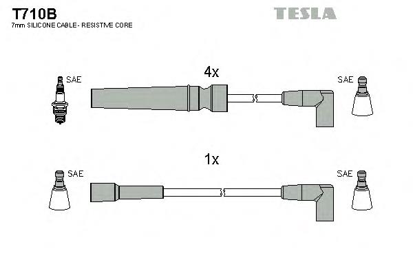 T710B Tesla juego de cables de encendido