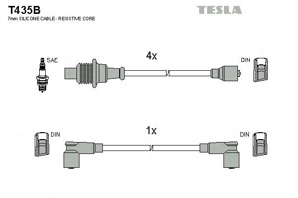 T435B Tesla juego de cables de encendido