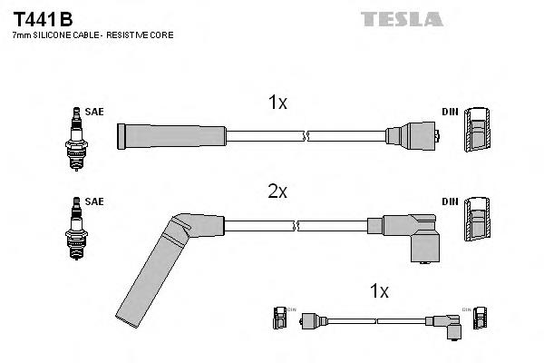 T441B Tesla cables de bujías