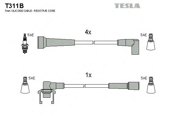 T311B Tesla juego de cables de encendido