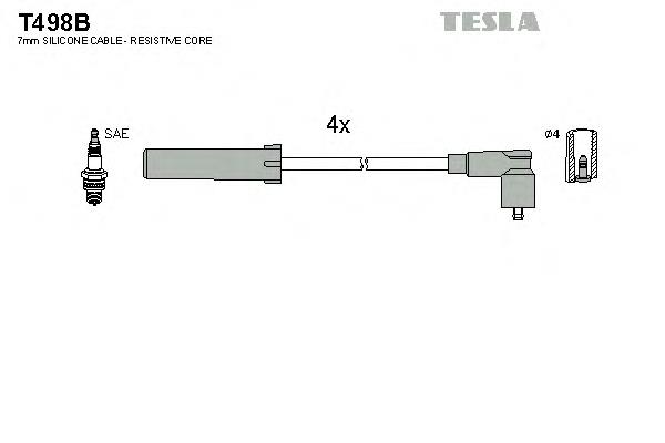 T498B Tesla cables de bujías