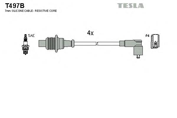 T497B Tesla cables de bujías