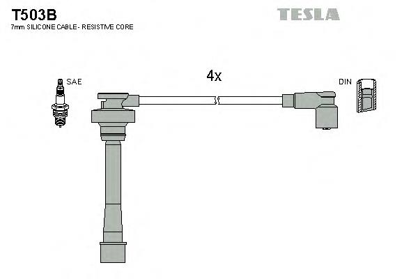 T503B Tesla juego de cables de encendido