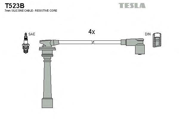 T523B Tesla cables de bujías