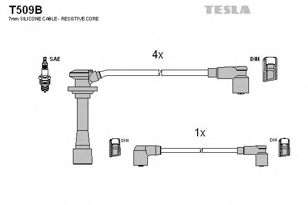 T509B Tesla cables de bujías