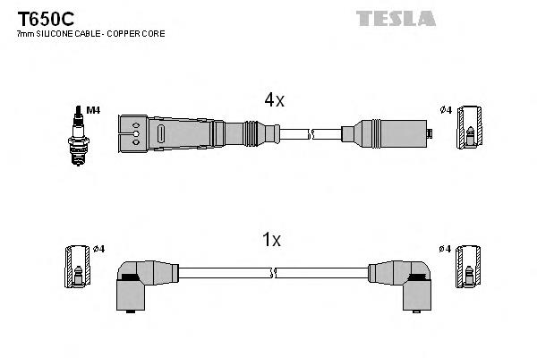 T650C Tesla cables de bujías