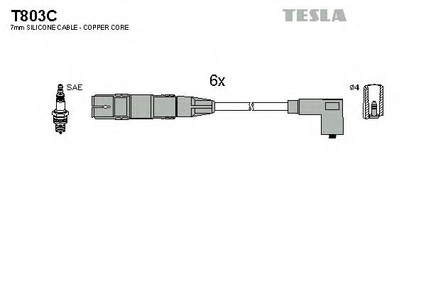 T803C Tesla juego de cables de encendido