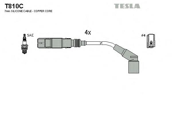 T810C Tesla juego de cables de encendido