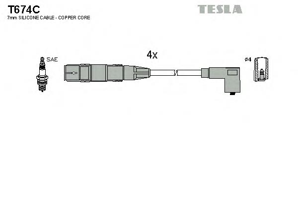 Juego de cables de bujias Tesla T674C precio, desde 33,86 EUR