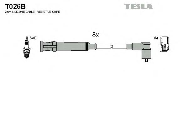 T026B Tesla juego de cables de encendido