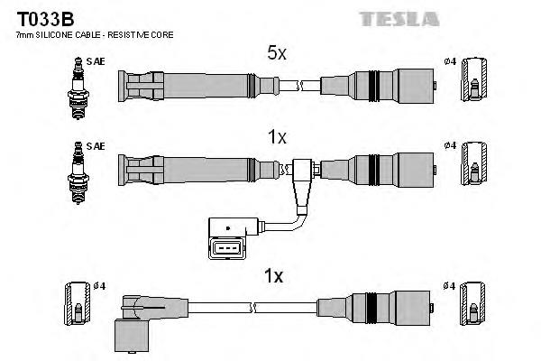 Juego de cables de encendido T033B Tesla