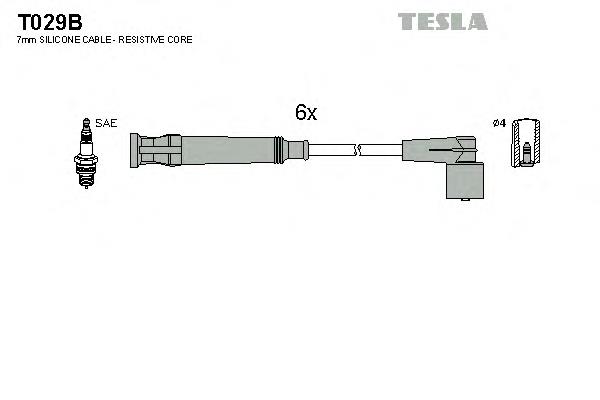 T029B Tesla juego de cables de encendido