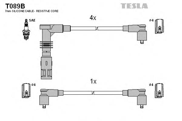 T089B Tesla juego de cables de encendido