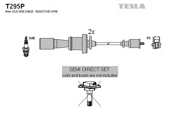 T295P Tesla Cables de alta tensión, juego