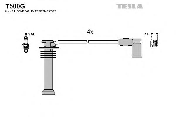 T500G Tesla juego de cables de encendido