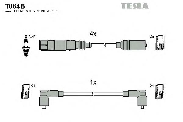 T064B Tesla juego de cables de encendido