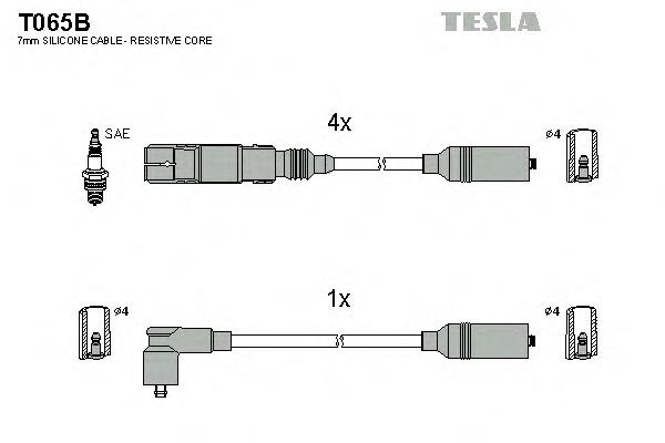 T065B Tesla cables de bujías