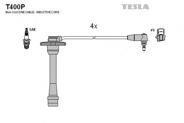 T400P Tesla juego de cables de encendido