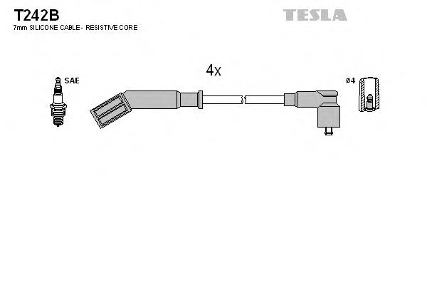 T242B Tesla juego de cables de encendido