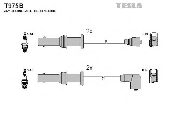 T975B Tesla cables de bujías