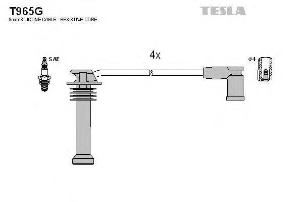 T965G Tesla cables de bujías