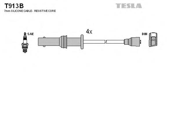 T913B Tesla juego de cables de encendido