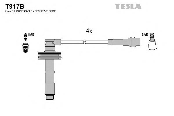 T917B Tesla juego de cables de encendido