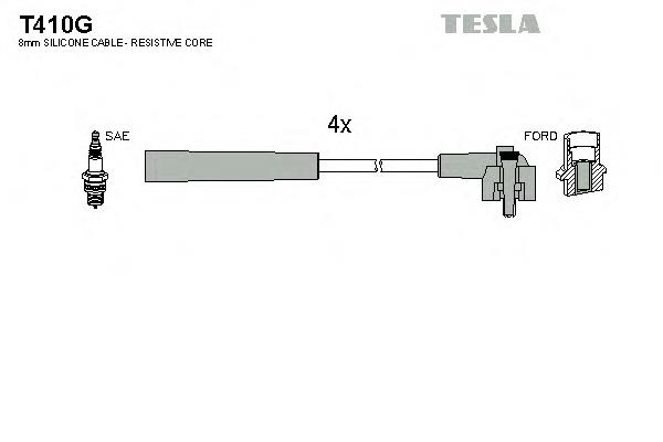 T410G Tesla cables de bujías