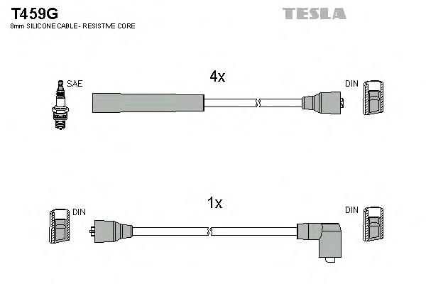 T459G Tesla juego de cables de encendido