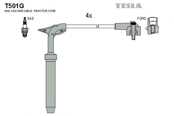 T501G Tesla juego de cables de encendido