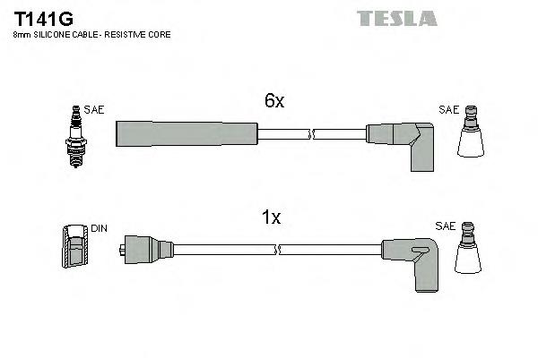 T141G Tesla juego de cables de encendido