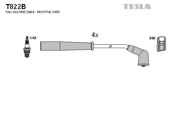 T822B Tesla cables de bujías