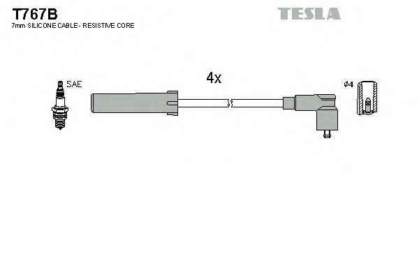 T767B Tesla cables de bujías