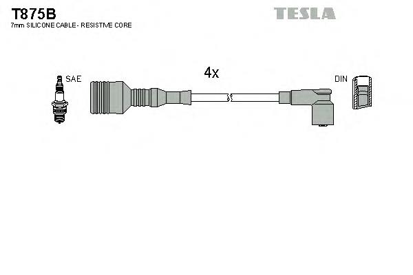 T875B Tesla juego de cables de encendido