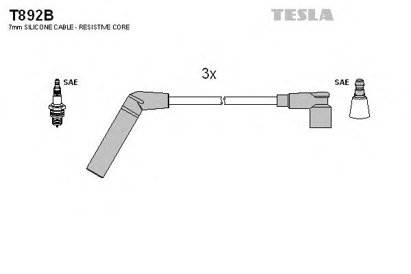 T892B Tesla cables de bujías