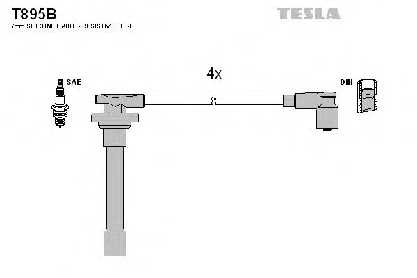 T895B Tesla cables de bujías