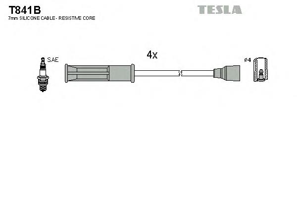 T841B Tesla cables de bujías