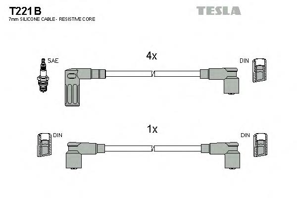 T221B Tesla juego de cables de encendido